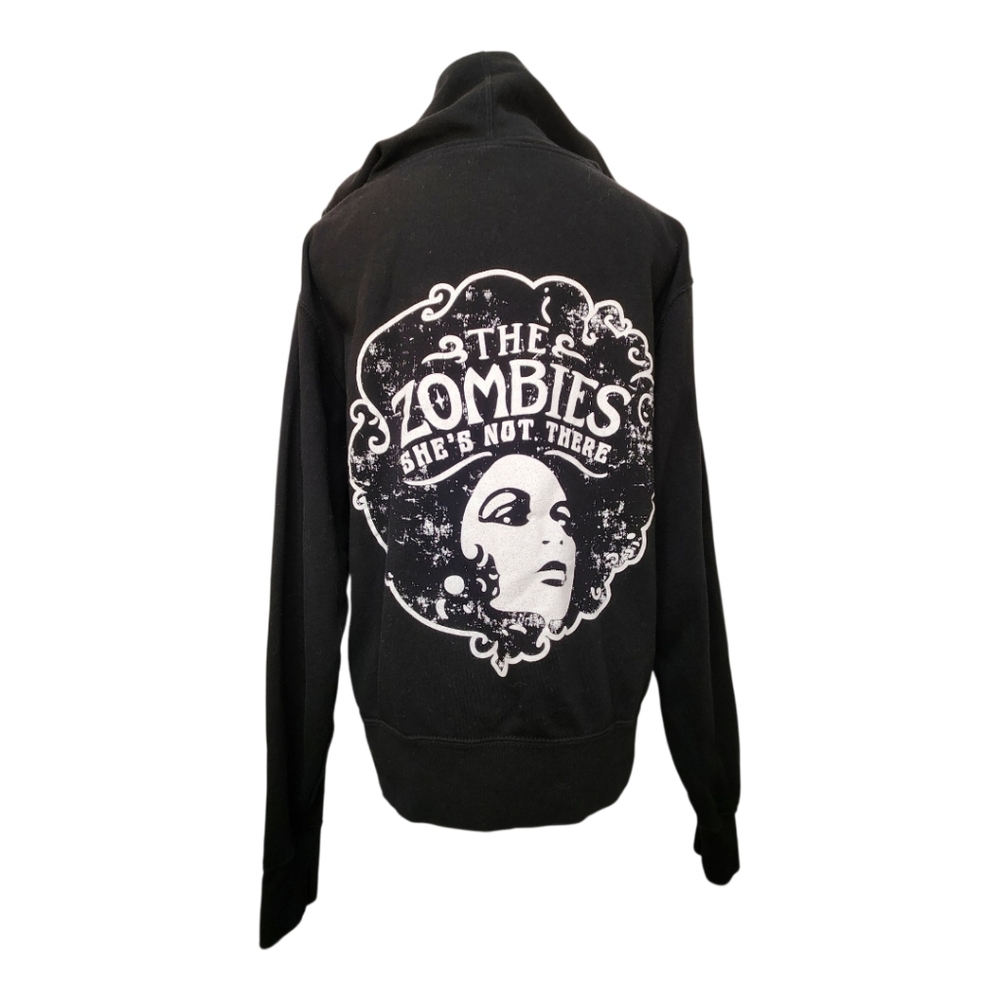 Zombies Shes Not There Full-zip Black Hoodie Sz S